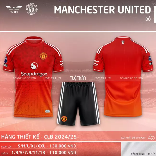 Quần áo bóng đá CLB Manchester United 2024