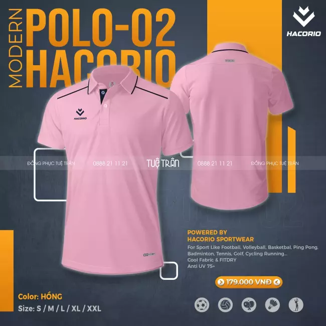 Áo cổ trụ thể thao Hacorio Polo 02