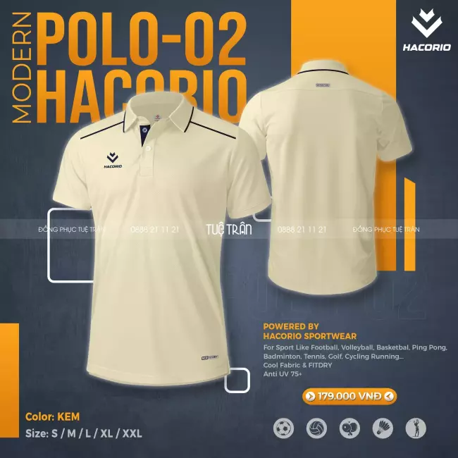 Áo cổ trụ thể thao Hacorio Polo 02