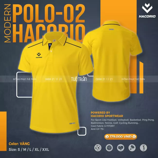 Áo cổ trụ thể thao Hacorio Polo 02