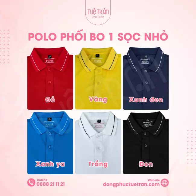 Polo phối bo 1 sọc nhỏ