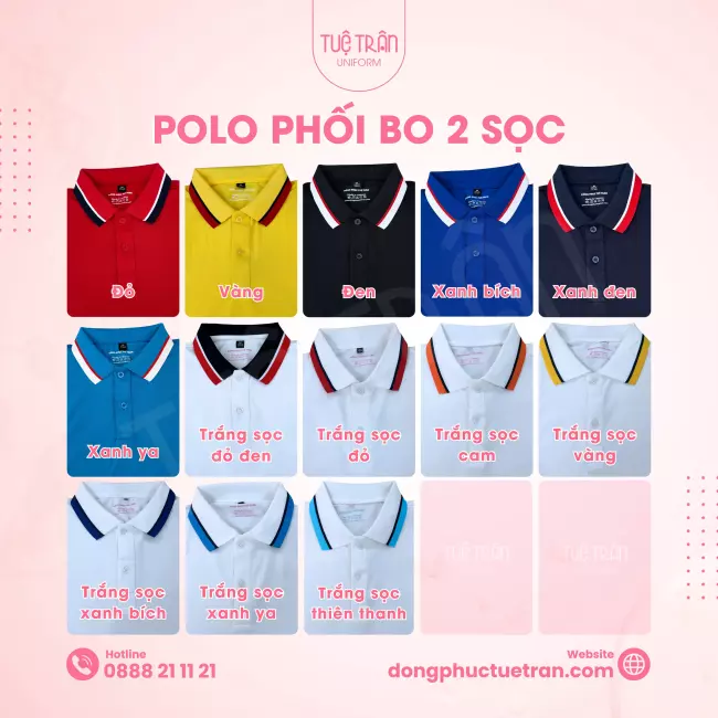 Polo phối bo 2 sọc