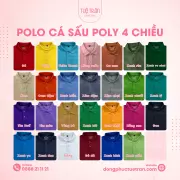 Polo cá sấu poly 4 chiều