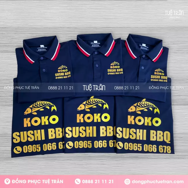 Đồng phục áo thun nhà hàng KoKo Sushi & BBQ
