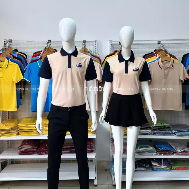 Đồng phục áo thun cổ trụ Công ty Shin Woo Tech