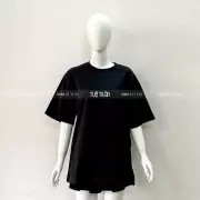 Đồng phục áo thun oversize cotton màu đen