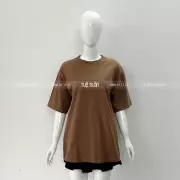 Đồng phục áo thun oversize cotton màu nâu bò