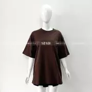 Đồng phục áo thun oversize cotton màu nâu choco