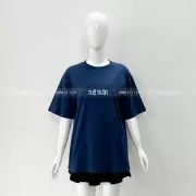 Đồng phục áo thun oversize cotton màu xanh navy