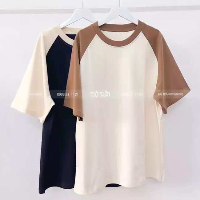 Đồng phục áo thun Raglan cotton cao cấp